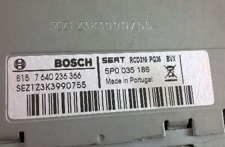 Rádio - 5P0035186 - SEAT LEON (1P1)