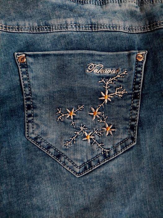 Супербаталы !модные джинсы Sassofono Takavar c вышивкой. 58-66