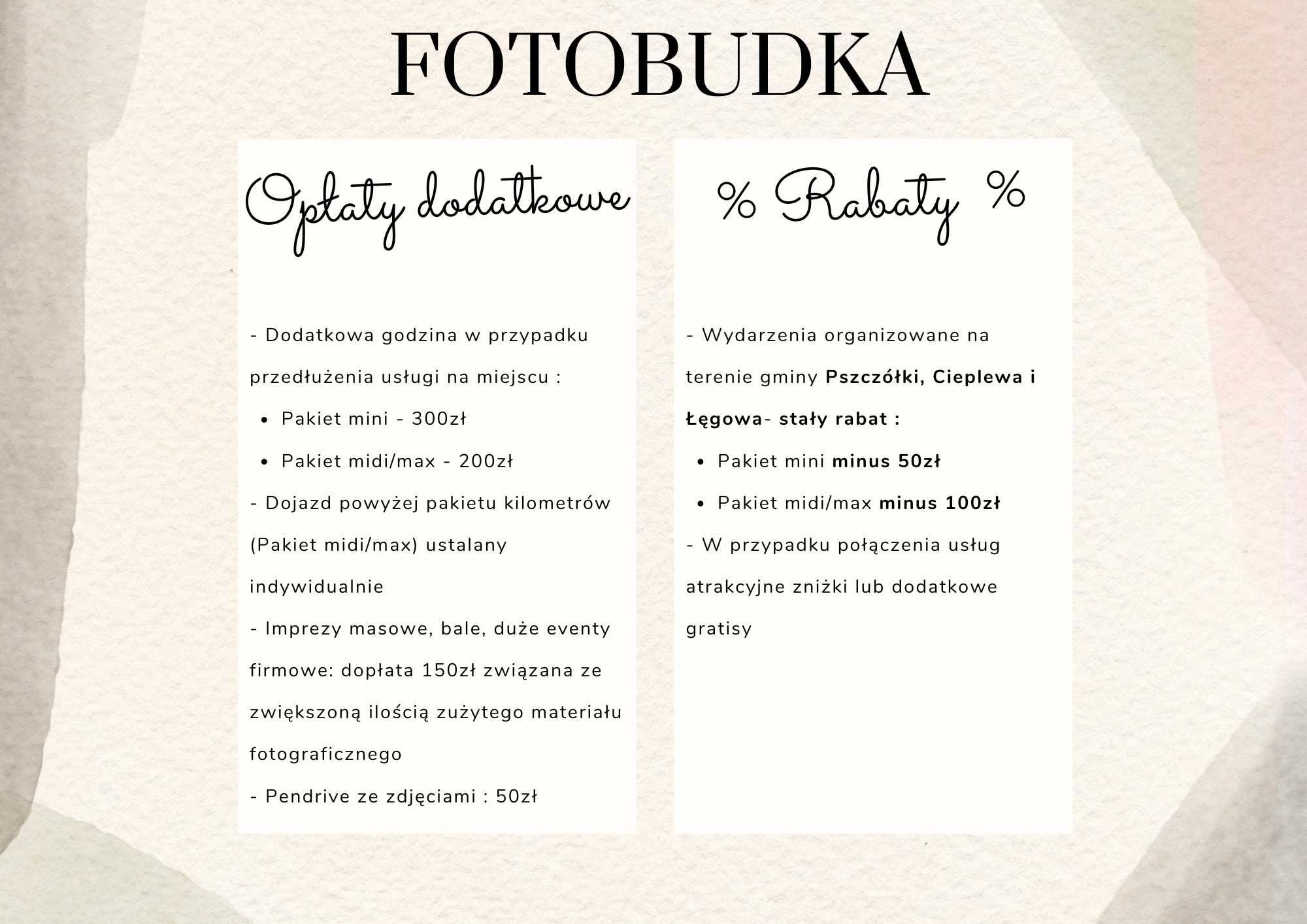 Fotobudka Trójmiasto i okolice-Pani Budka: Wesela,urodziny, eventy