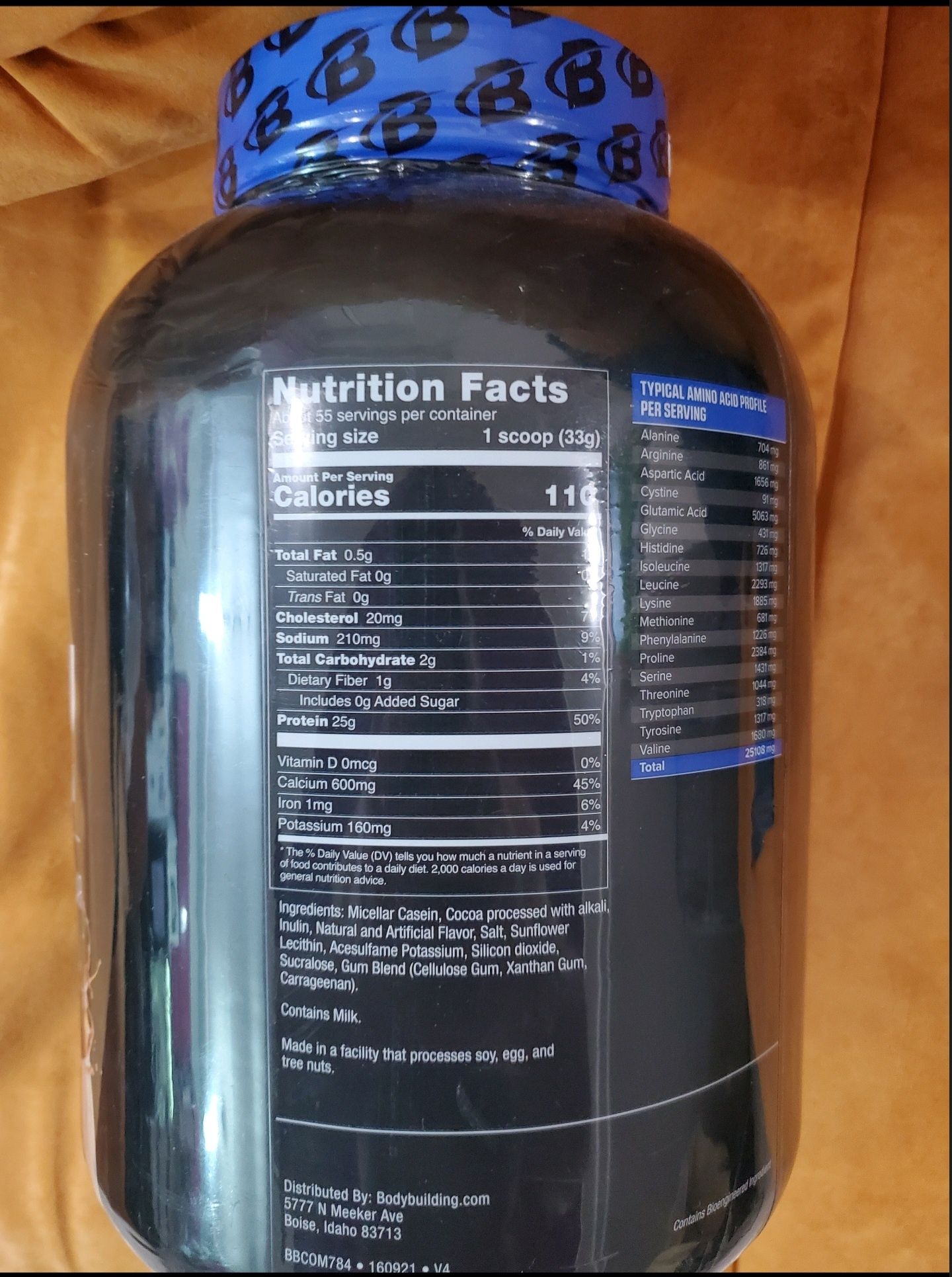 Bodybuilding.com Casein 1.8кг chocolate milkshake