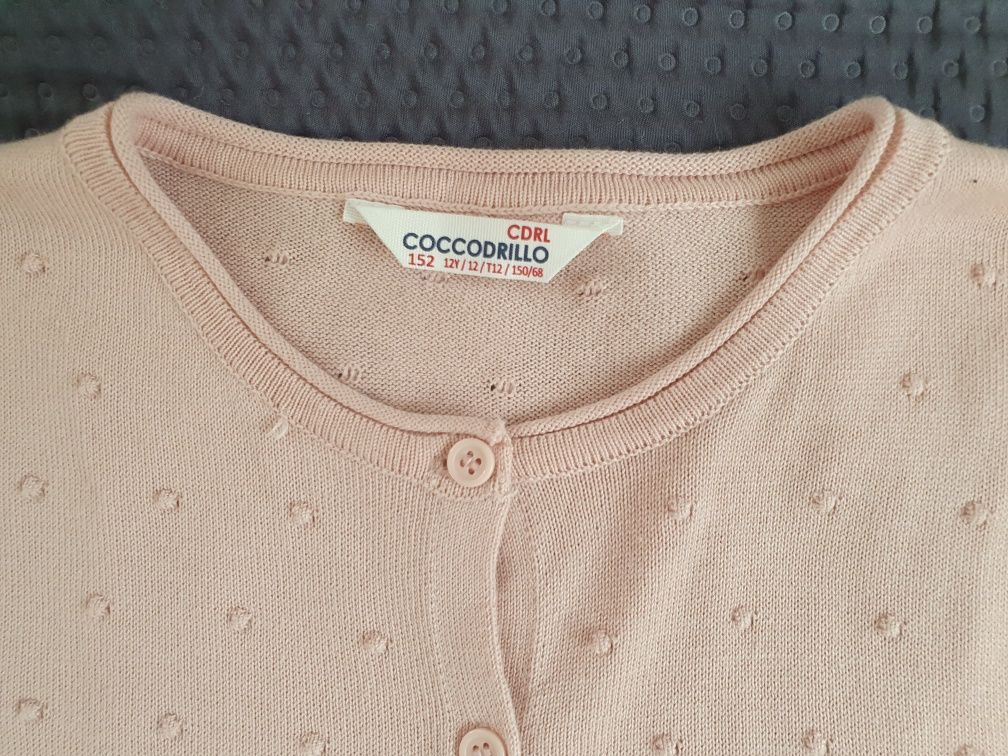Coccodrillo nowy sweterek brudny róż r.152