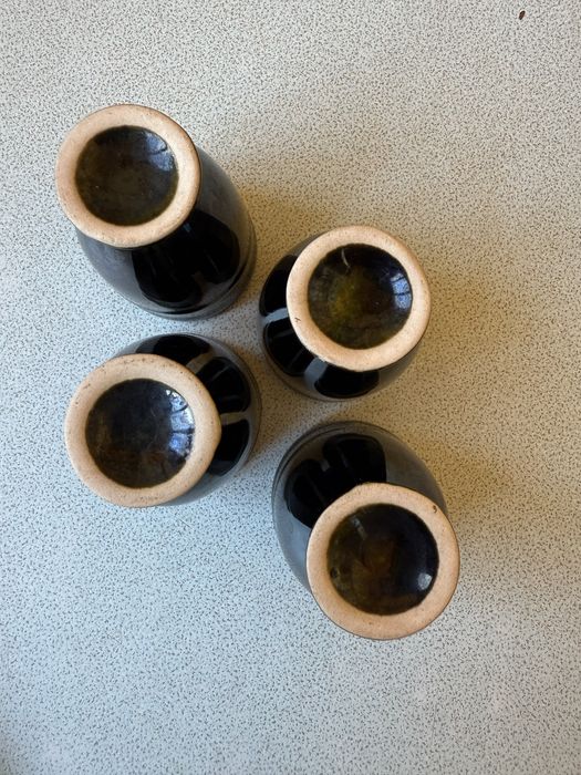 Вінтажні стопки чарки рюмки  Васильківська майоліка, обливна кераміка