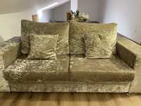 Sofa cinza tipo veludo