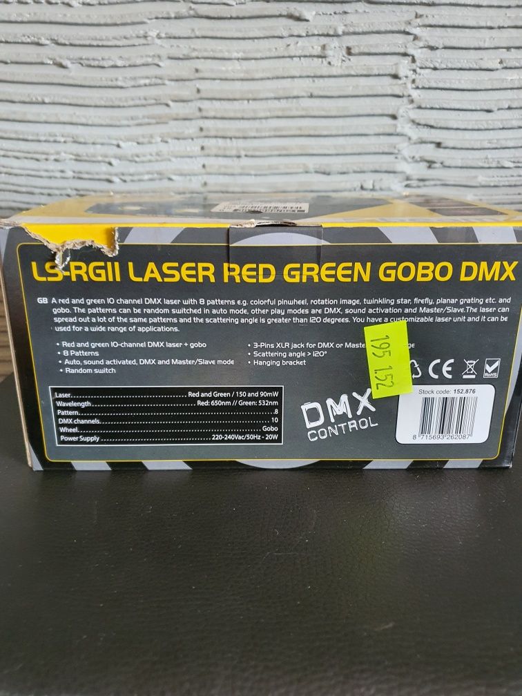 Ls-RgII Laser Red Green Gobo Dmx