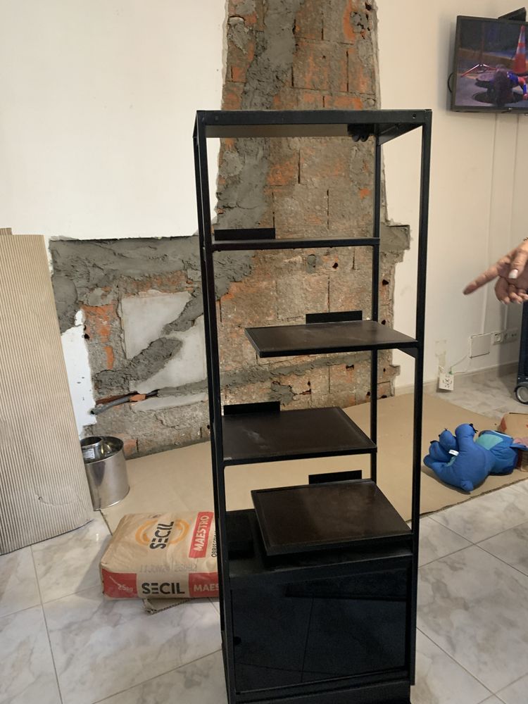Movel prateleiras preto