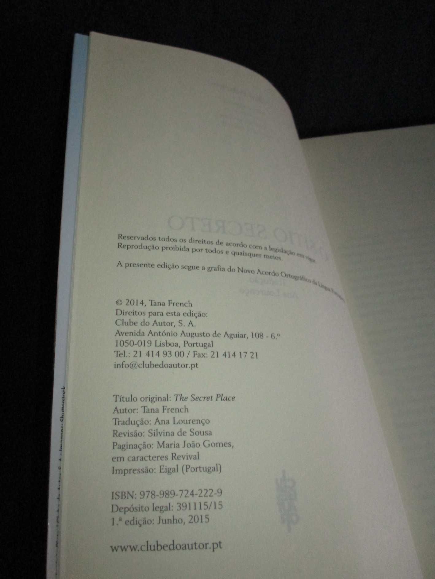 Livro O Sítio Secreto Tana French