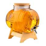 BECZKA Szklana WINOGRONO 5 L + STOJAK na bimber, whisky, alkohol