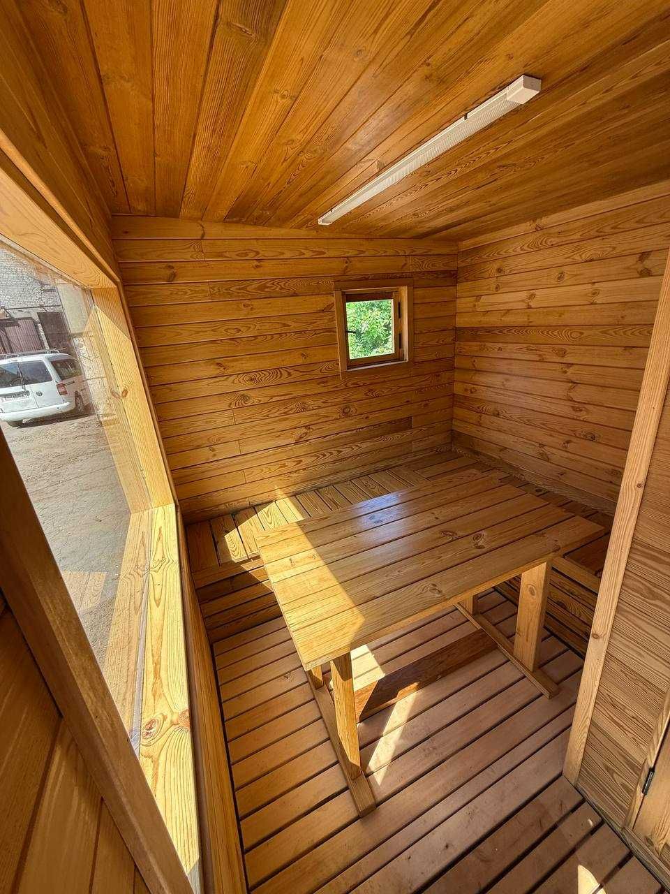 Готова баня 6*2,4 м. з котлом на дровах__в наявності