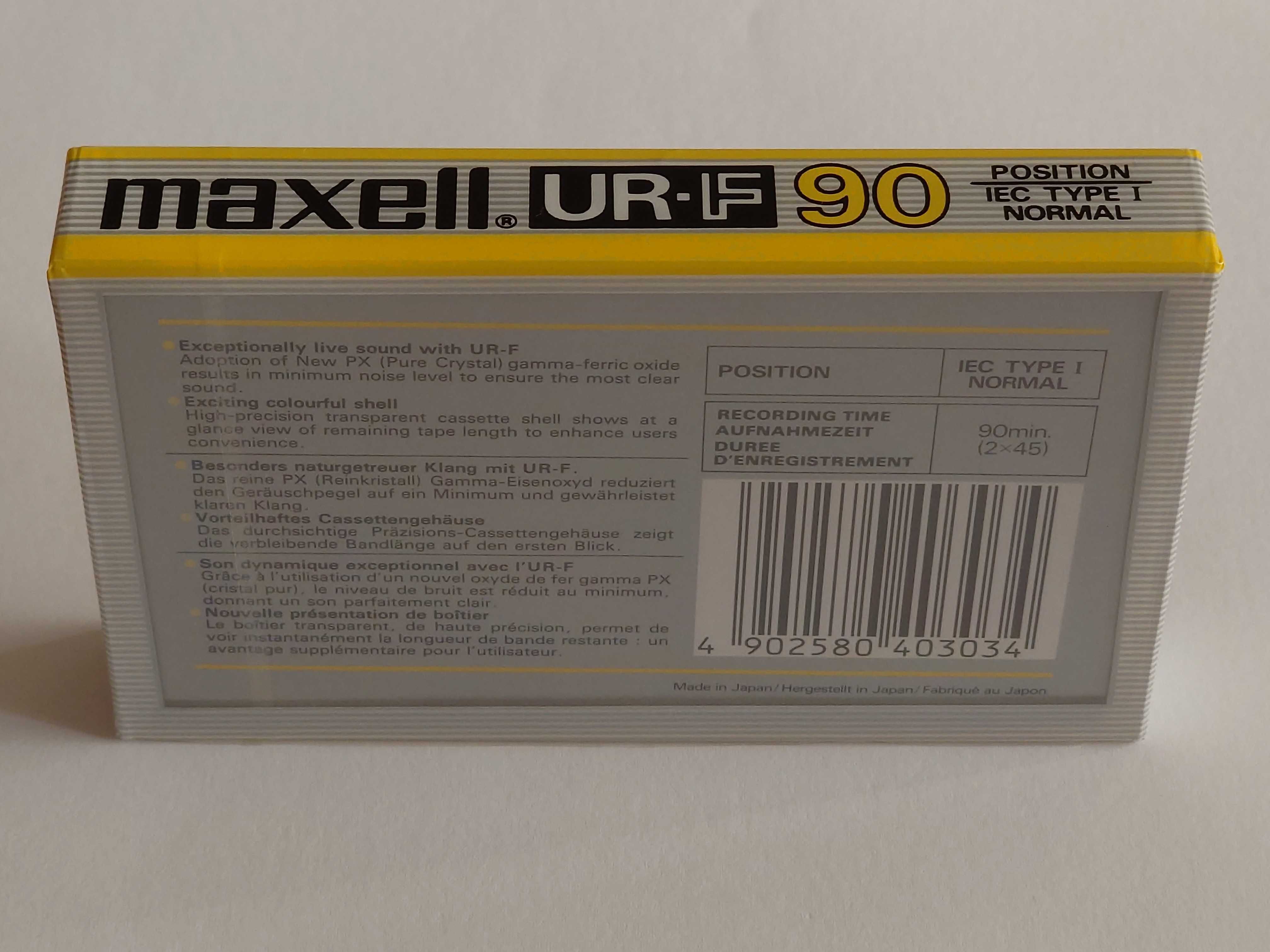 Maxell UR-F 90 model na lata 1985/1987 rynek Europejski