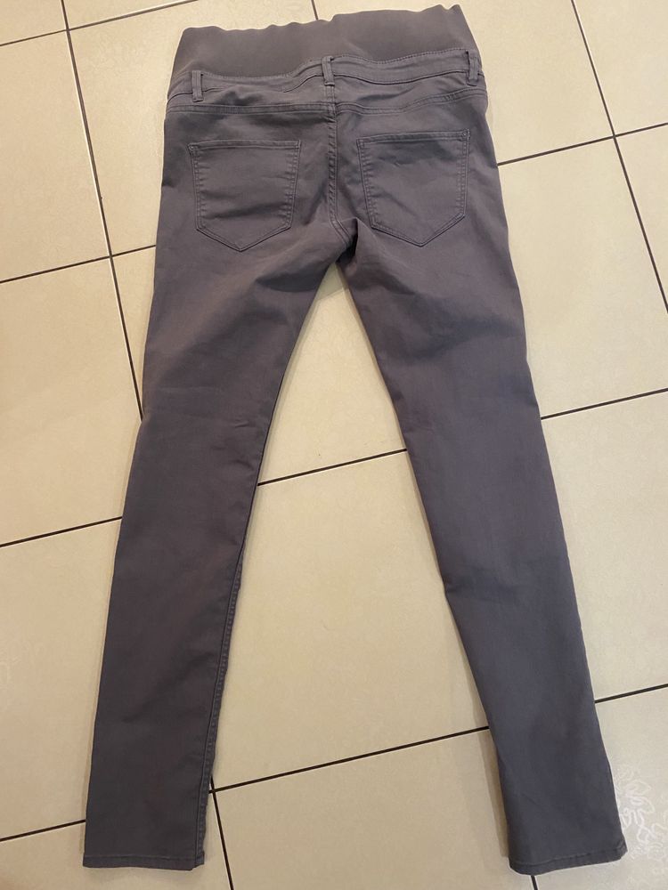 H&M mama ciążowe szare spodnie jeans rurki r. M/38 lycra