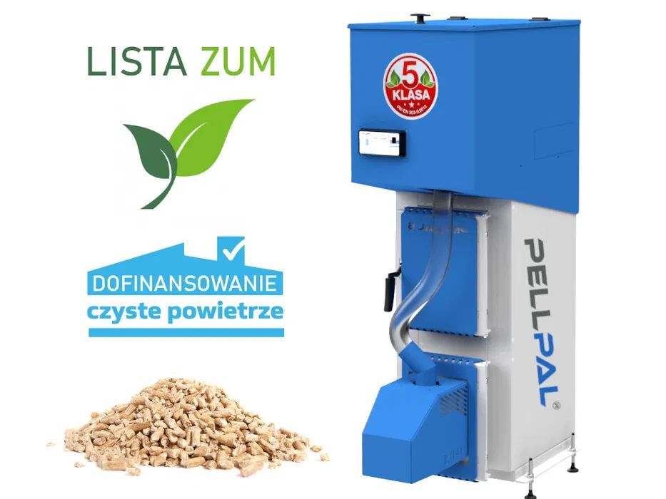 Kocioł na pellet 8kW podajnik Pellpal kotły piec biomasa 12kW 18kW ZUM