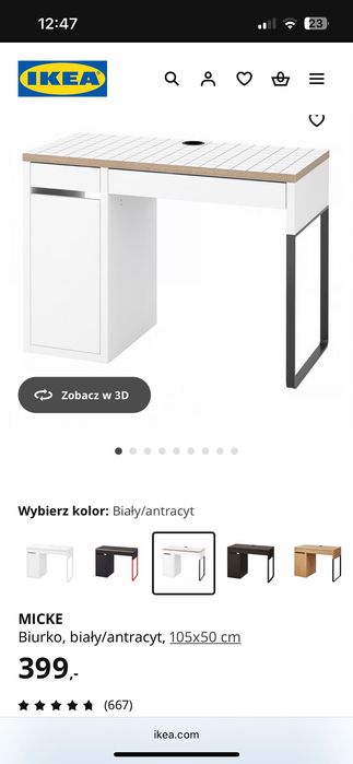 Biurko IKEA Micke