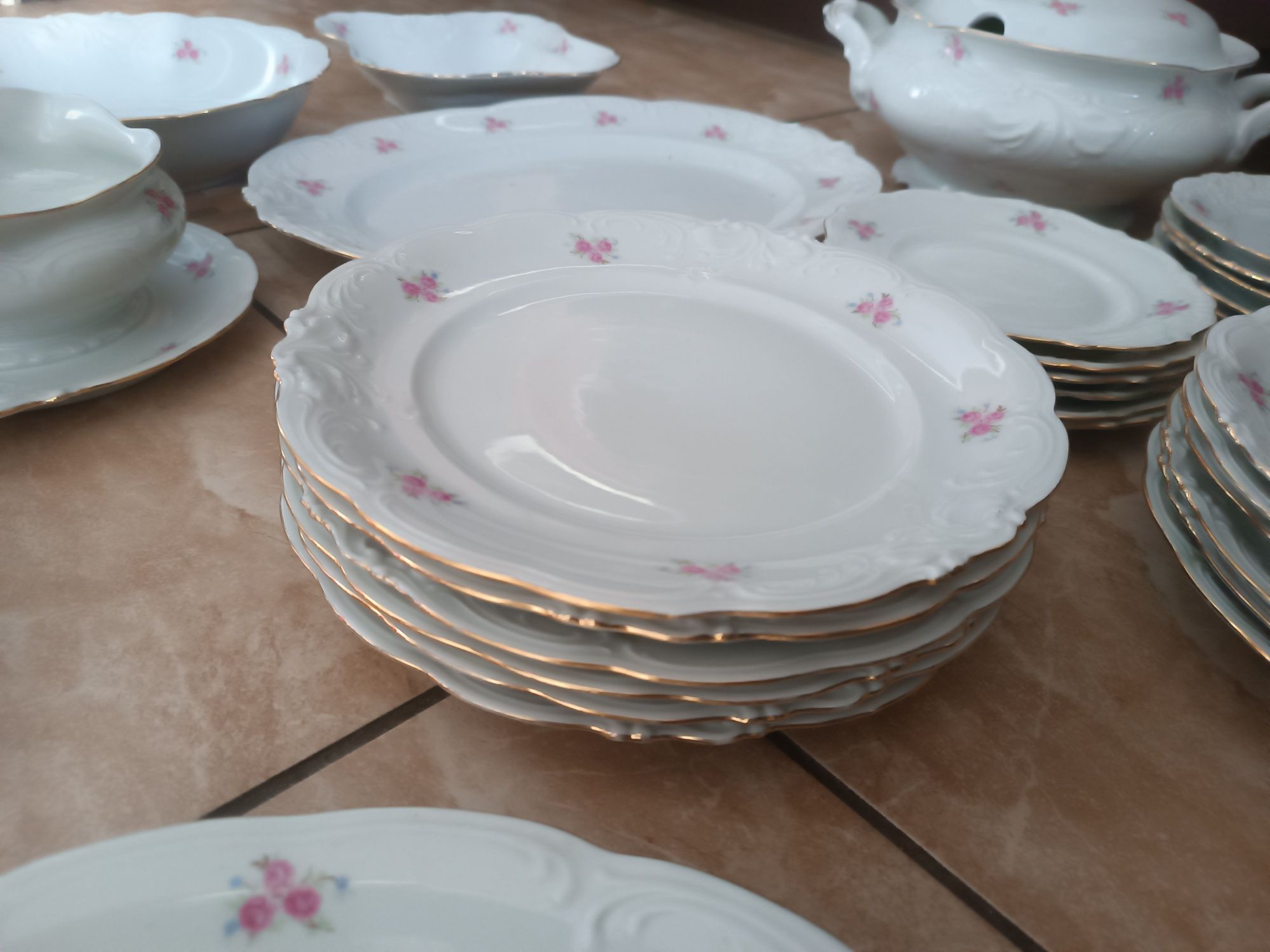 Zestaw obiadowy Porcelana Wałbrzych PRL