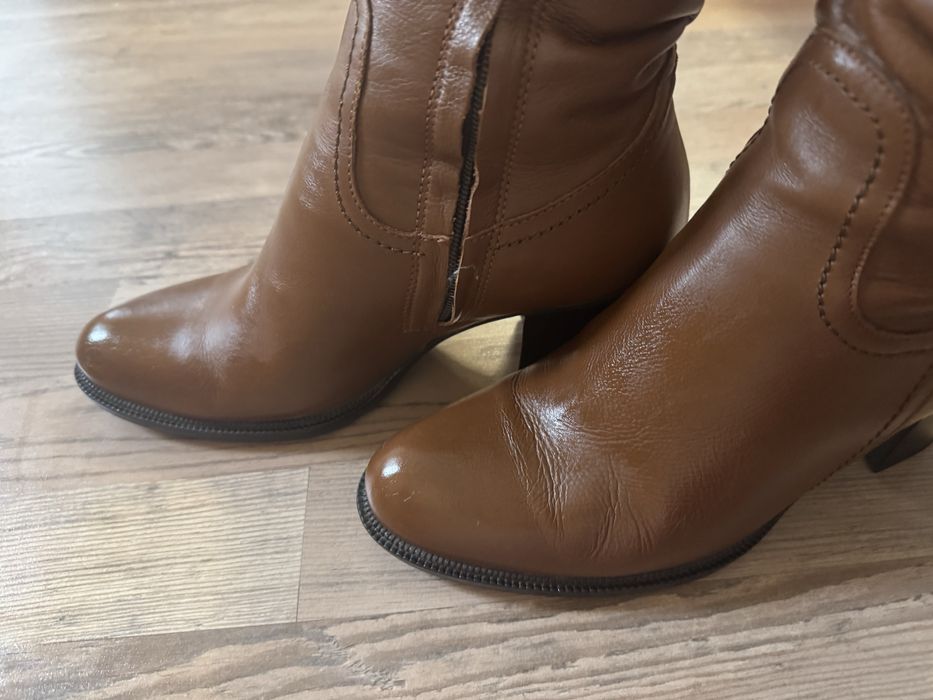 Жіночі чобітки Salamander - (коньячний) - 39р