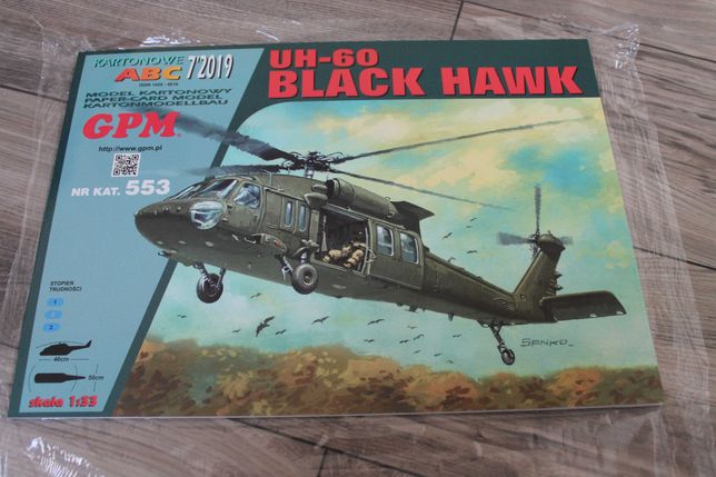 Model kartonowy Helikopter UH-60 Black Hawk wyd. GPM+koła