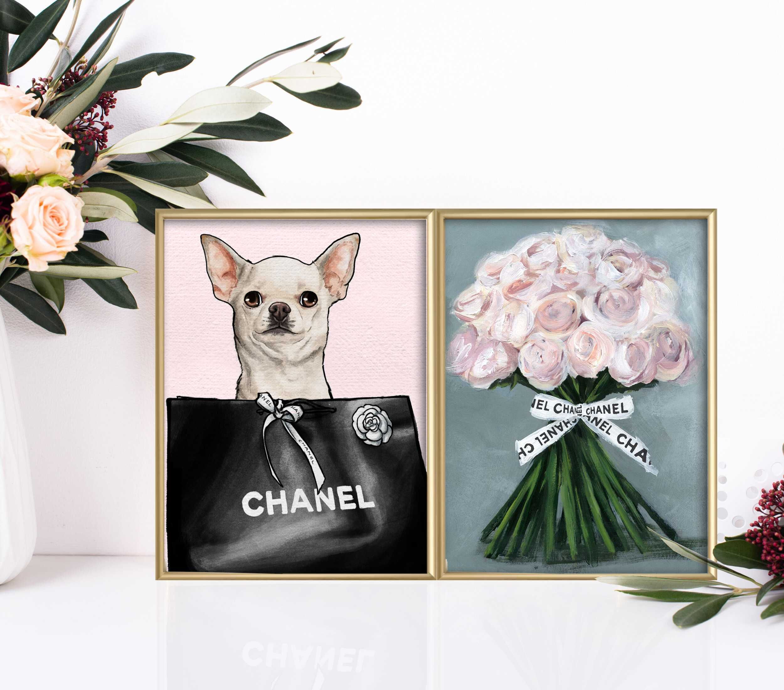 komplet 2 plakatów Chanel, Chihuahua