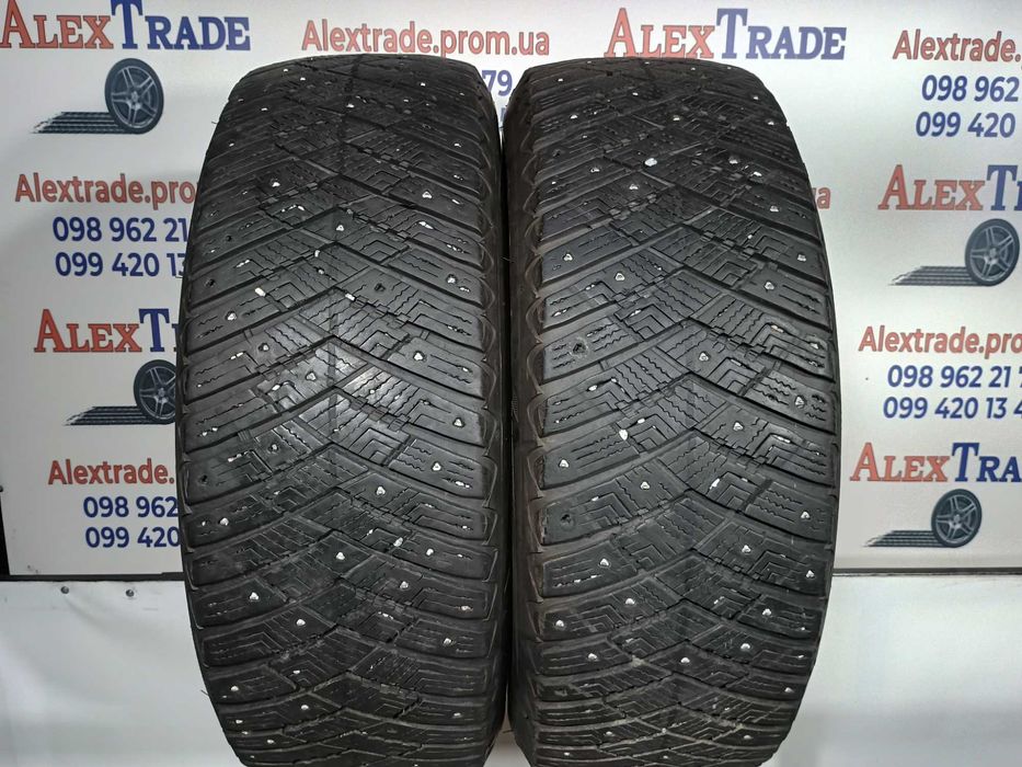 2 шт. 225/60 R17 Goodyear UltraGrip Ice Arctic зимові шини б/у, 8 мм,