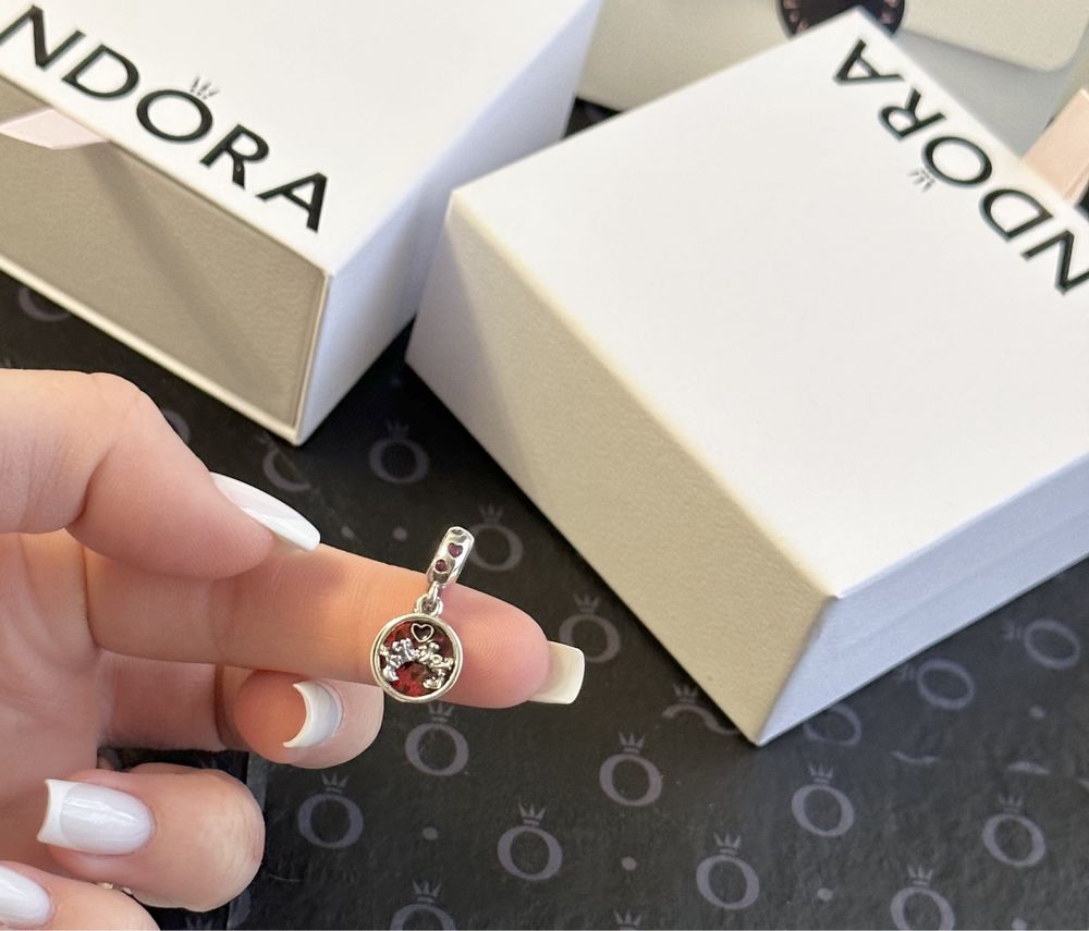 Серебряный шарм Pandora s925 ale Микки и Минни Маус, Love and Kisses