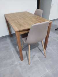 Mesa de jantar JEGERUP 70x115 carvalho com 2 cadeiras