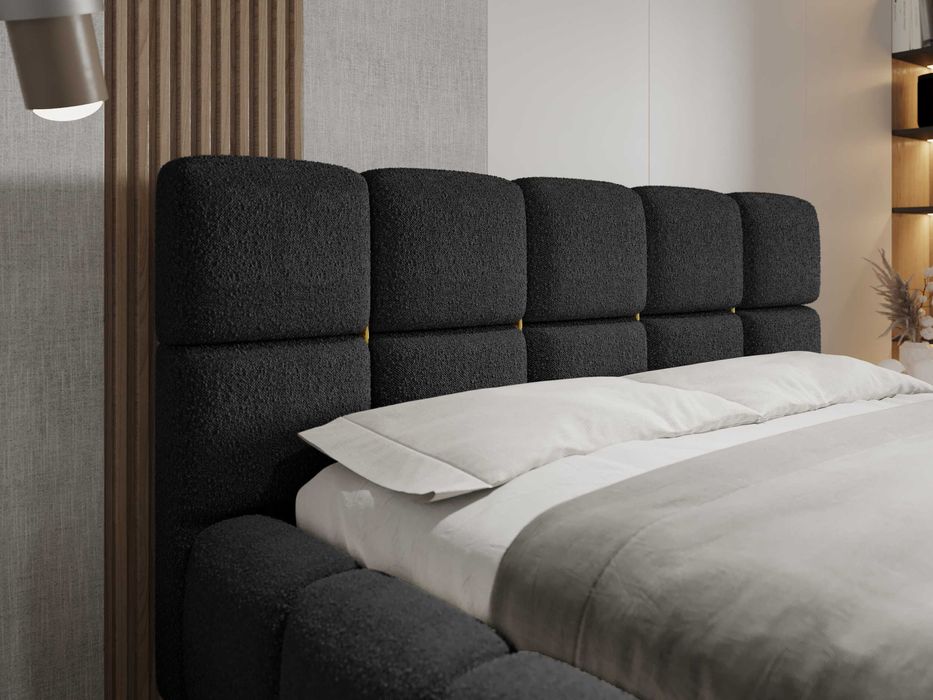 Łóżko Sypialnianie z Pojemnikiem + stelaż metalowy CloudGold PRODUCENT