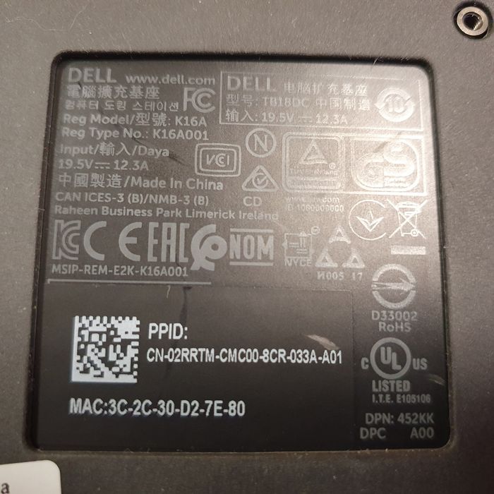 Stacją dokująca Dell TB18DC