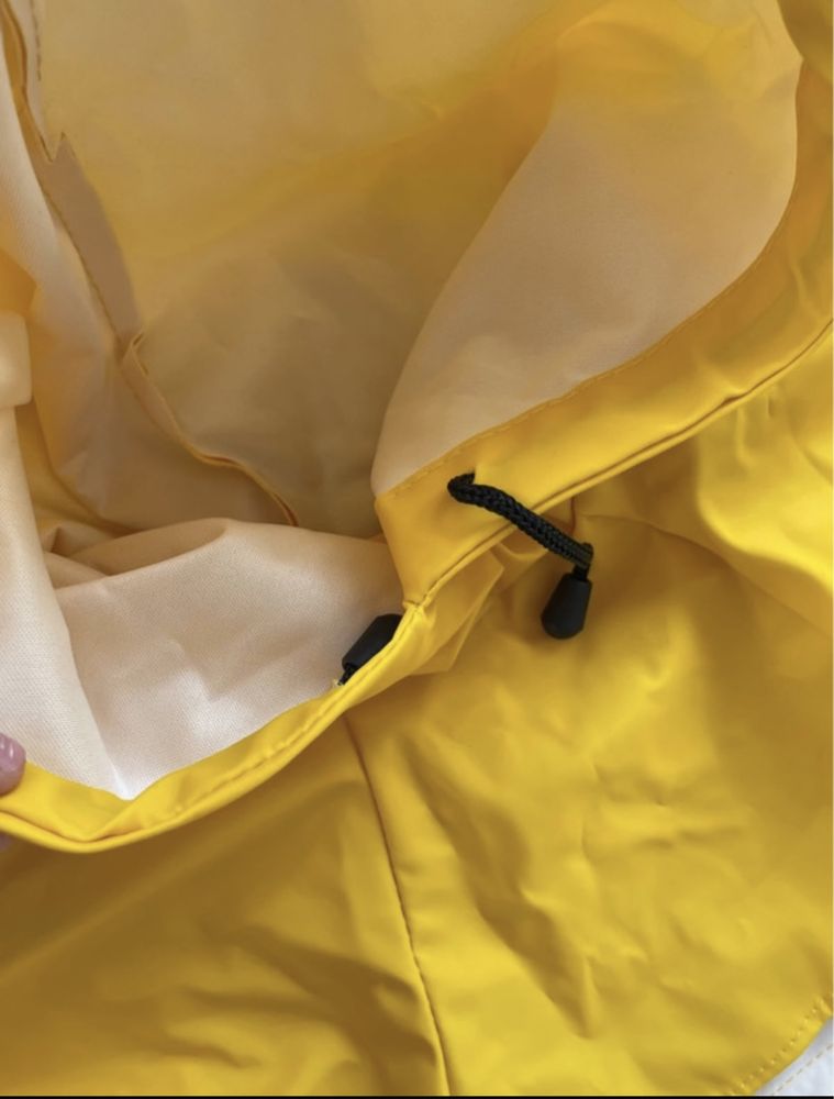 Kurtka płaszcz przeciwdeszowy dla psa duży rozmiar 4XL żółta