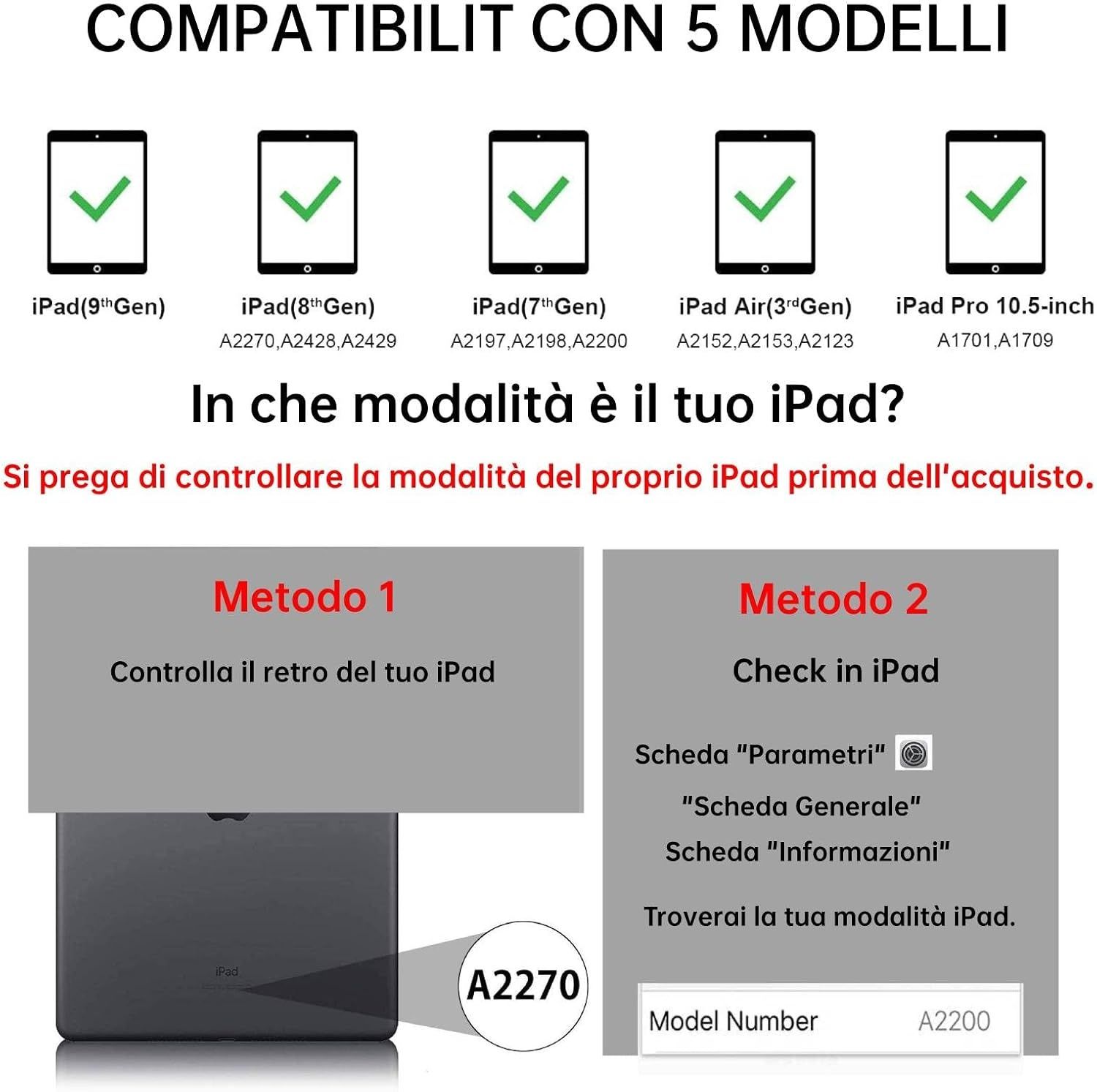 Etui ochronne D DINGRICH Italian Keyboard Case do iPada 10.2/iPada 9 G