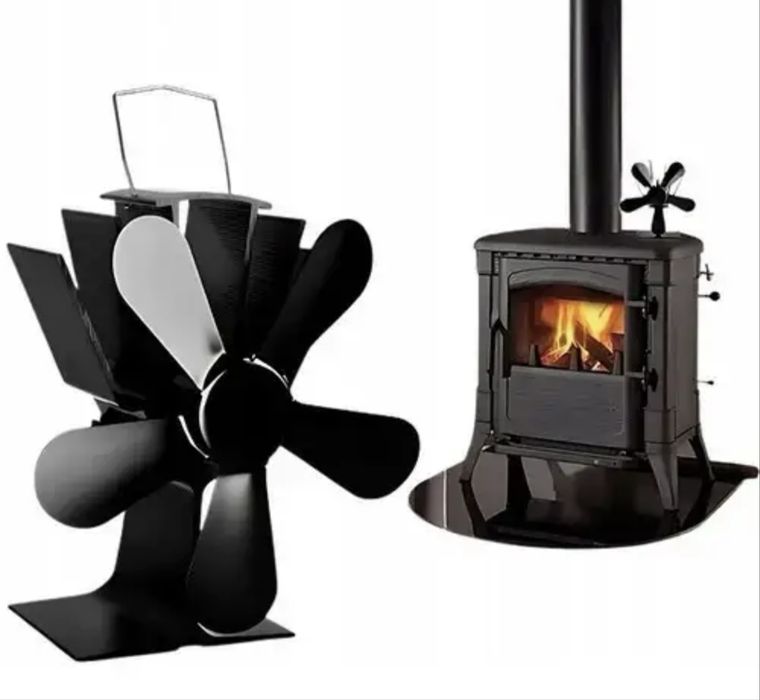 Вентилятор каминный 5 лопастей Польша для печи и камина Kaminer 9596