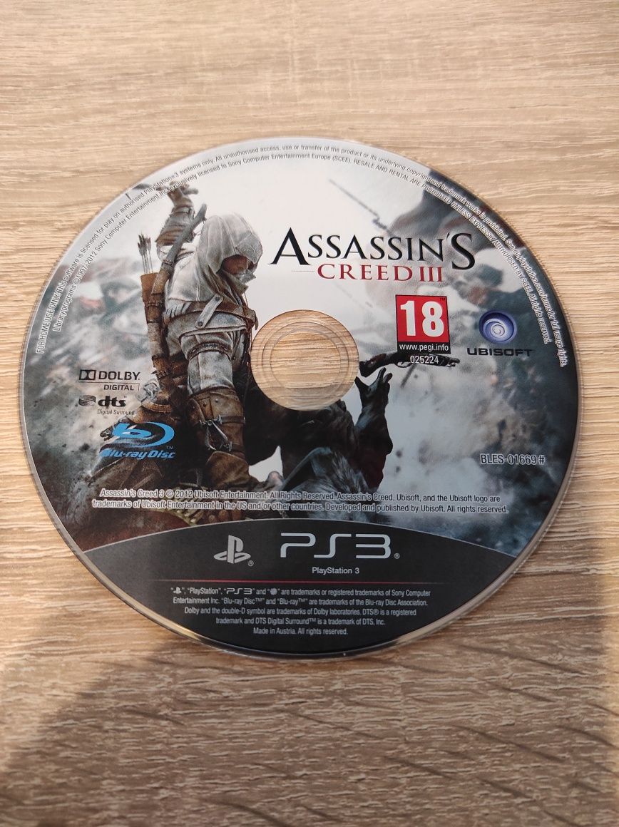 3 części gry Assassin's Creed PlayStation 3 PS3