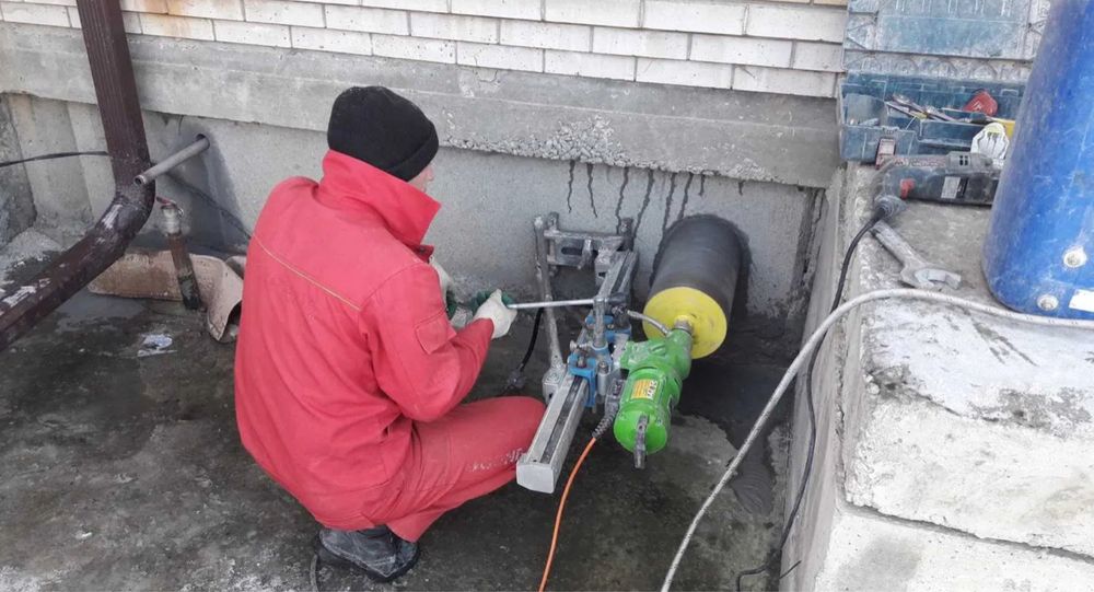БЕЗ ШУМУ! Алмазне буріння. Свердління отворів. Резка бетона