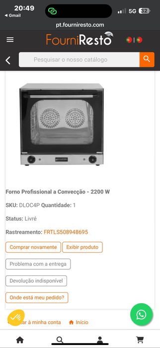 Forno profissional convecção 2200W