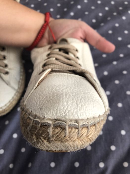 Еспадрилʼї, кросівки, кеди шкіряні, на плетеній підошві