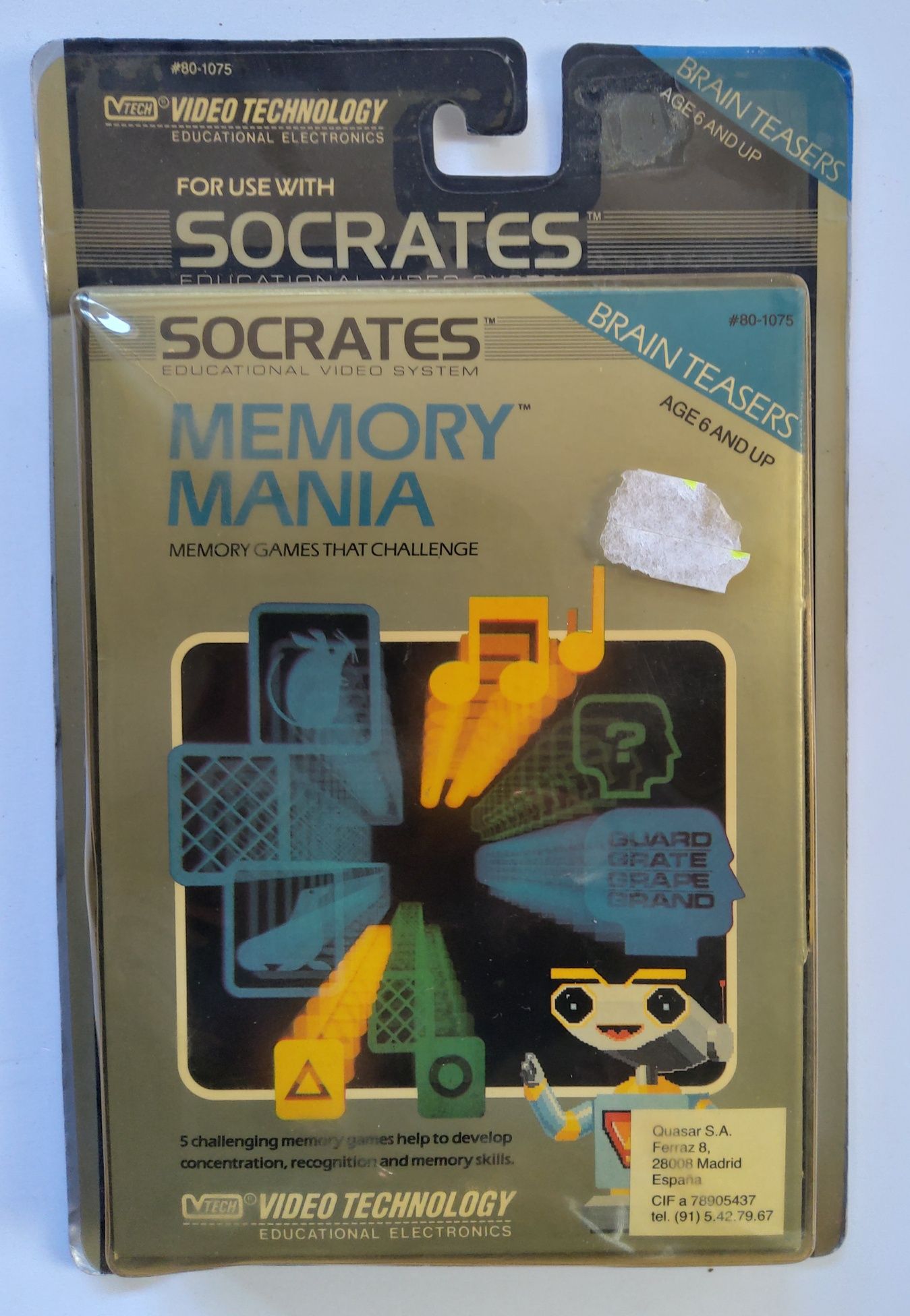 VTech - Socrates - 2 Jogos - Video System - Jogos Selados 1988