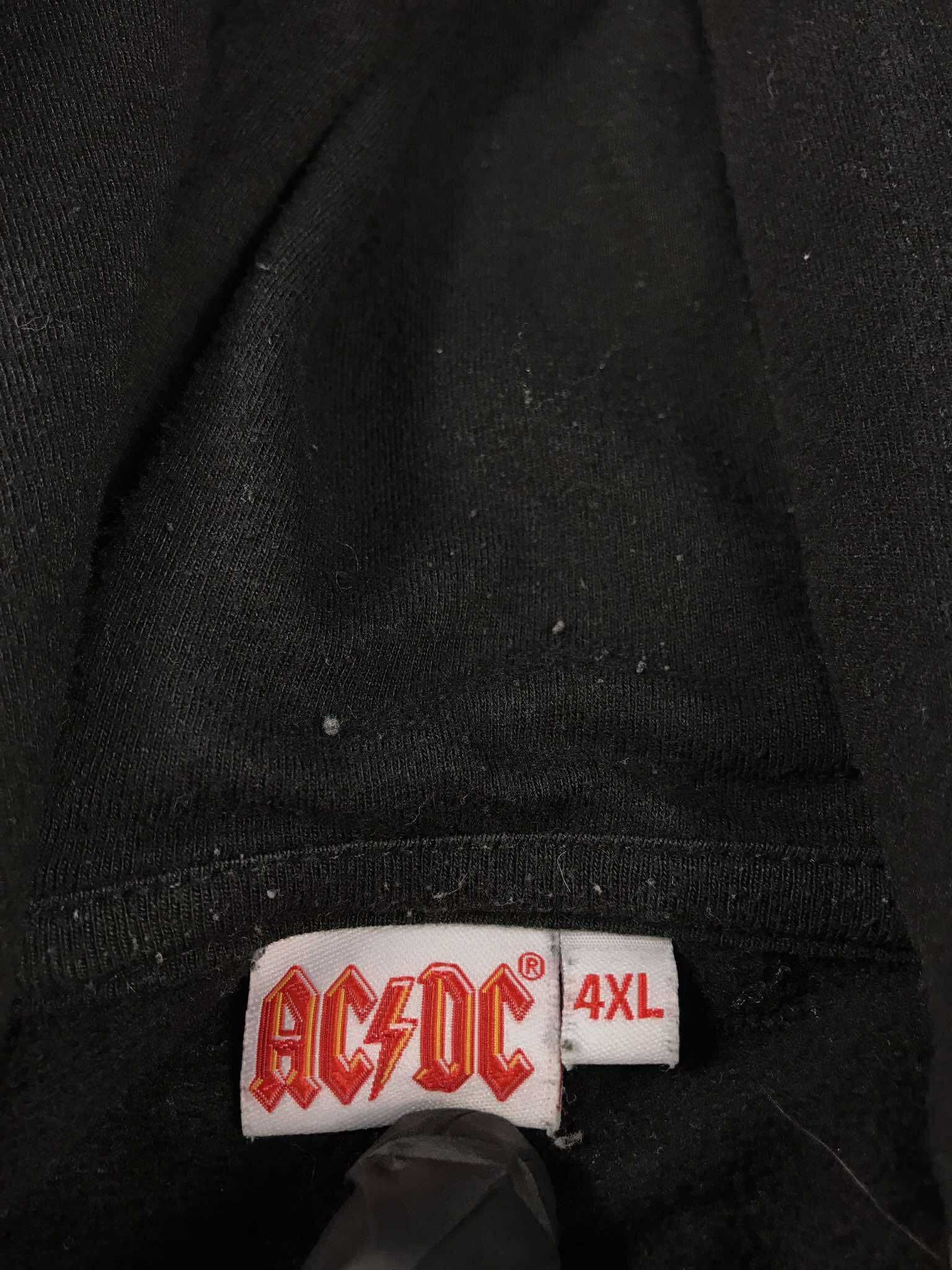 Bluza ACDC Czarna Hoodie Black Ice Vintage Hip Hop 90s Oversize Boxy