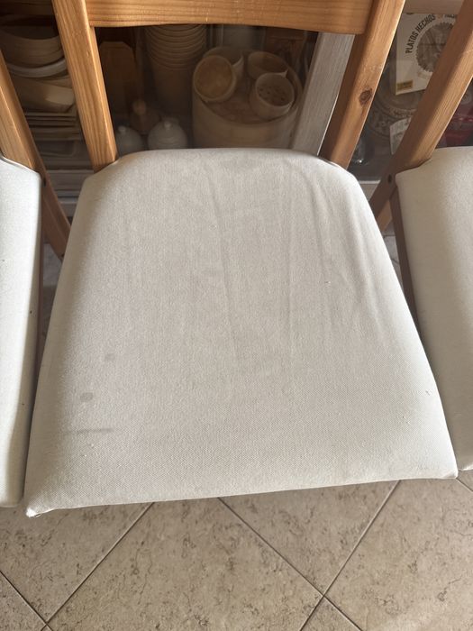 5 cadeiras Ikea com almofada em tecido