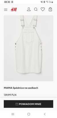 Sukienka ciążowa H&M MAMA ogrodniczka na szelkach M L
