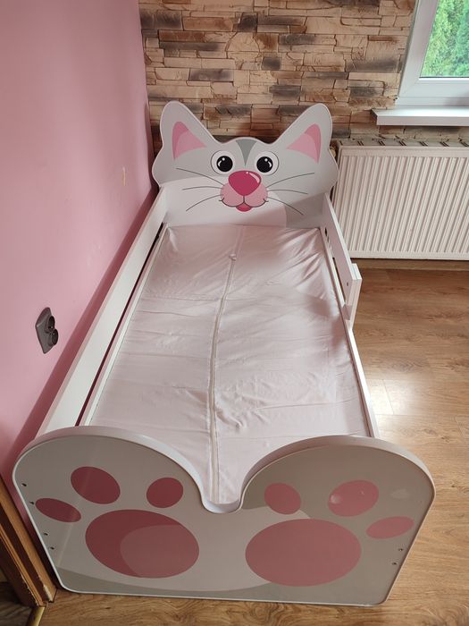 Łóżko dziecięce kotek z szufladą