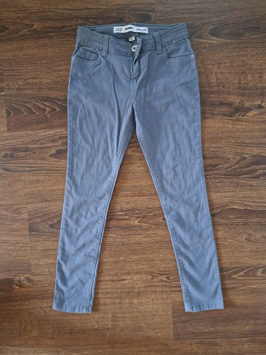 Nowe Szare jeansy skinny elastyczne 140