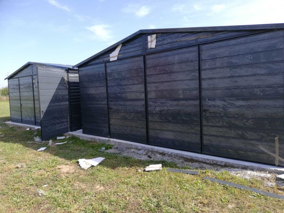 PRODUCENT - Garaże Blaszane - Garaż Blaszany GRAFITOWY  – Maj-Blach