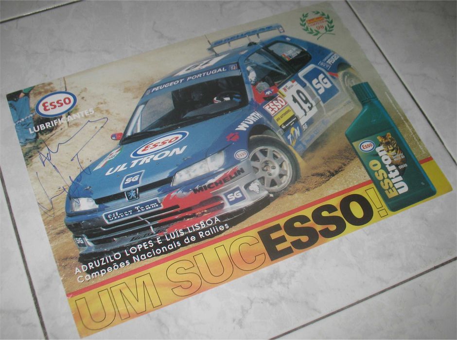 Poster - Peugeot 306 Maxi - Campeão Nacional 1998 - Adruzilo Lopes