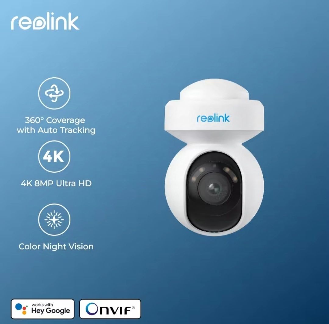 Reolink E1 Outboor SE PoE 8MP 4K IP камера поворотна
