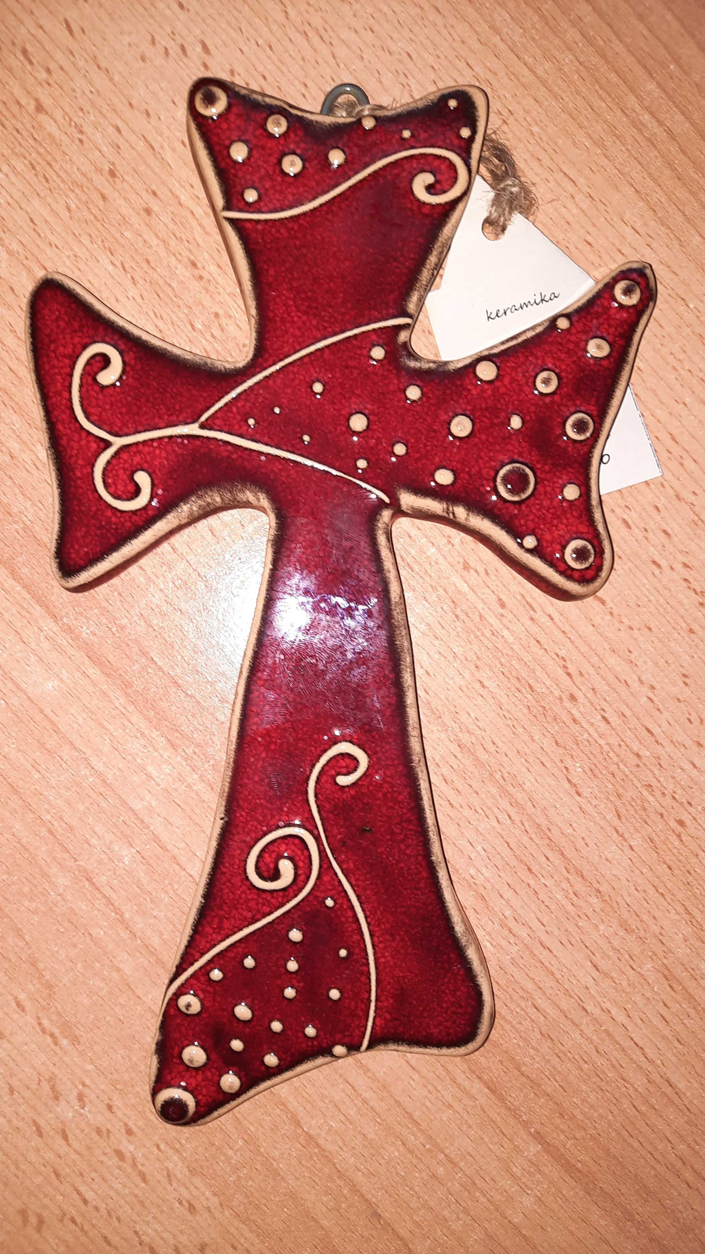 Krzyż ceramiczny (z gliny szamotowej) - produkt NOWY
