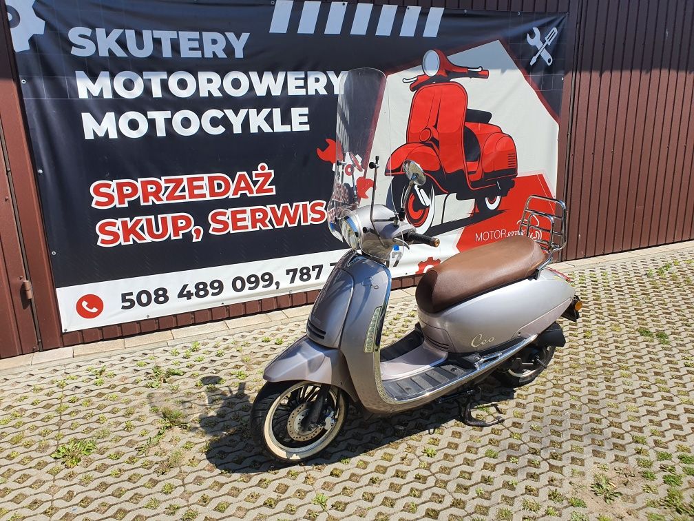 Skuter RETRO HIMOTO CEO 50 4T w bardzo dobrym stanie TRANSPORT RATY