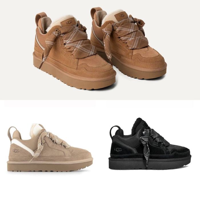 Кросівки зимові оригінал UGG lowmel sneakers black chestnut sand