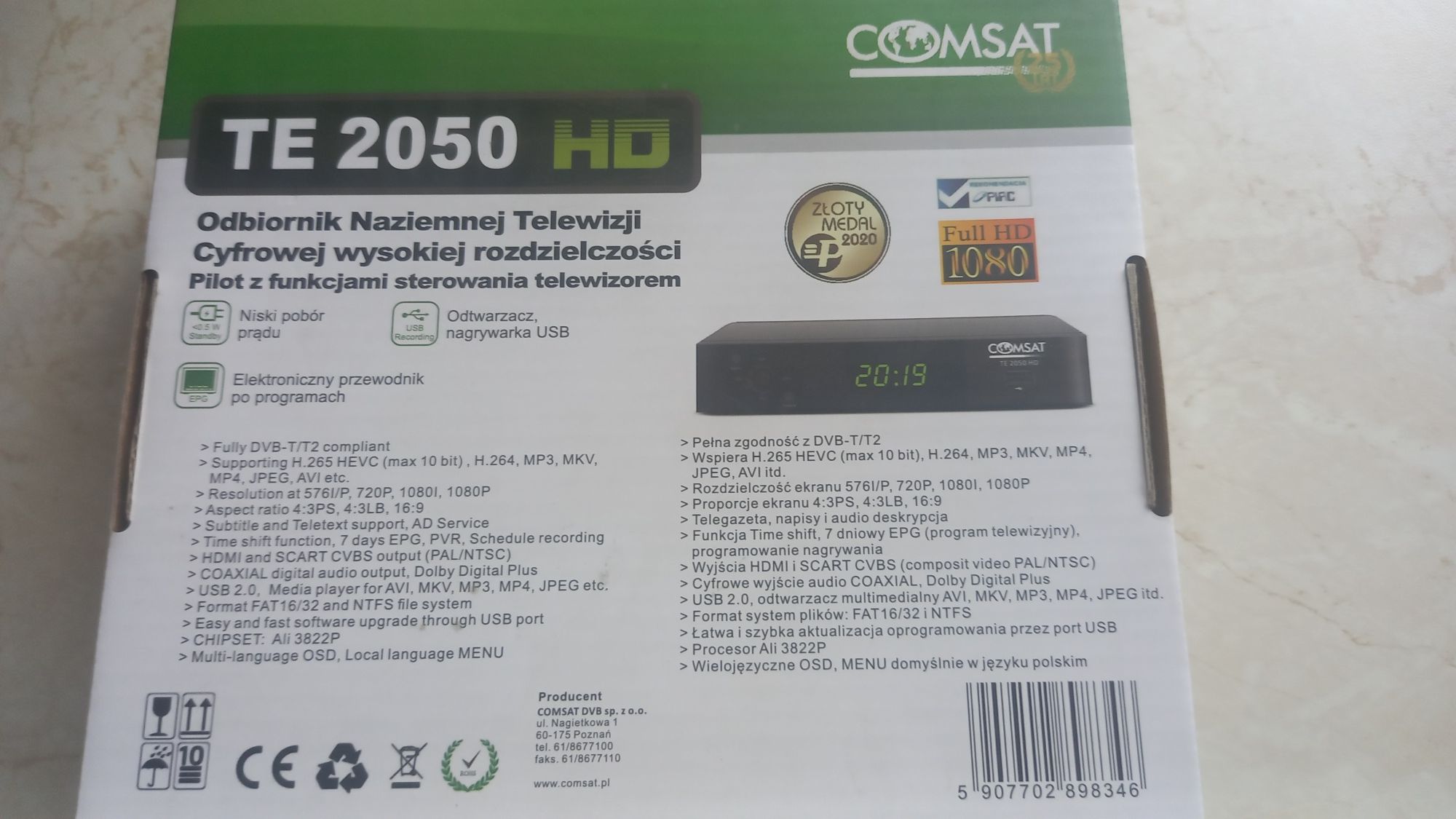 Dekoder tuner DVBT2