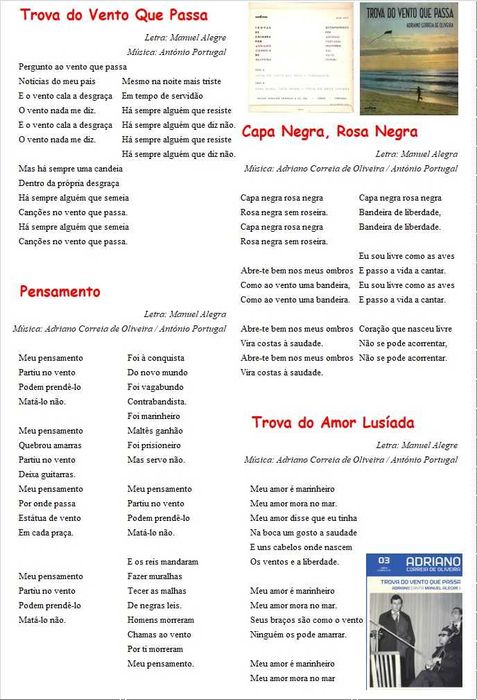 Adriano Correia de Oliveira - - - - - Trova do Vento Que Passa - -- EP