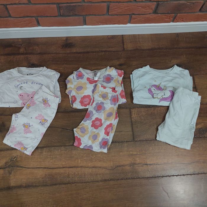 Piżamki r.98/104 3 szt. H&m, smyk