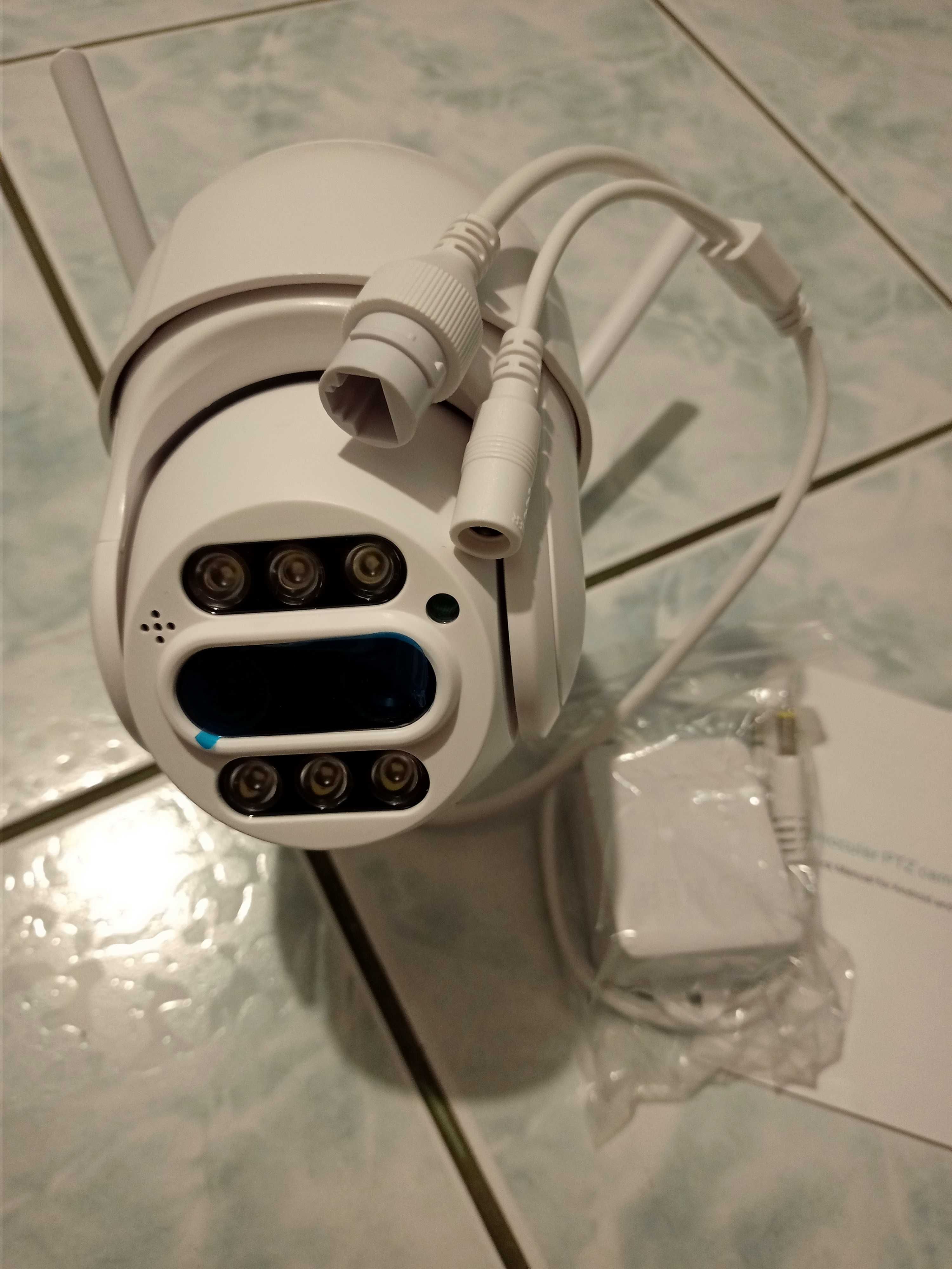 Zewnętrzna obrotowa kamera IP WIFI 8MP 8X 4K zoom + karta pamięci 64gb