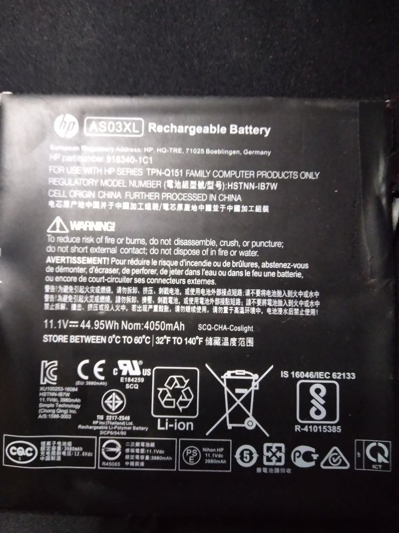 Oryginalna bateria HP Chromebook 11 G5 EE AS03XL