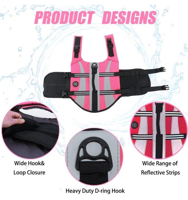 Kamizelka Ratunkowa Dla Psa Odblaskowa Z Uchwytem